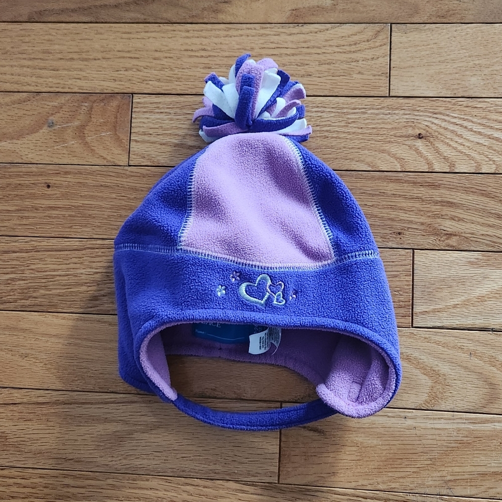 Kids heart snow hat